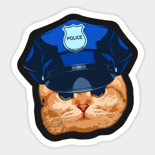 police Cat Sticker